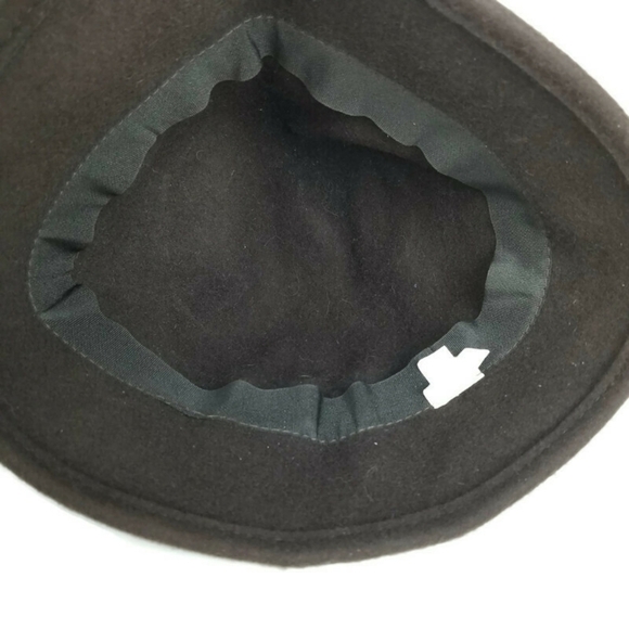 Target 100% Wool Cloche Hat Brown Bucket Evening Wedding Retro 20's Womens OS - Picture 5 of 7